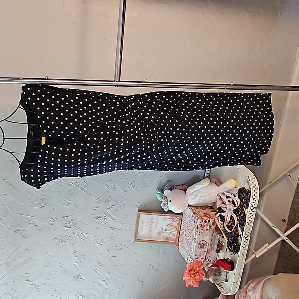 Lauren Ralph Lauren navy and white dress. Size 10.